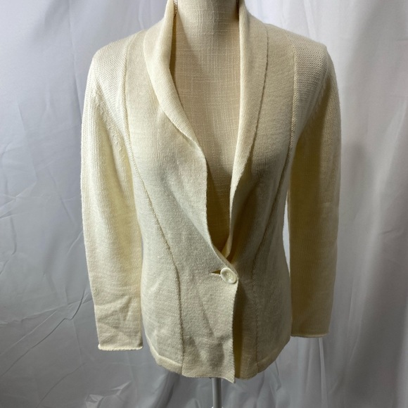 M Rena wool blend single button front cardigan medium - Picture 2 of 10